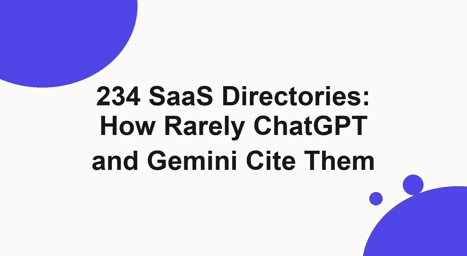 234 SaaS directories ranked by DR, and how rarely ChatGPT and Gemini cite them: only five review directories ever make a category's top sources.