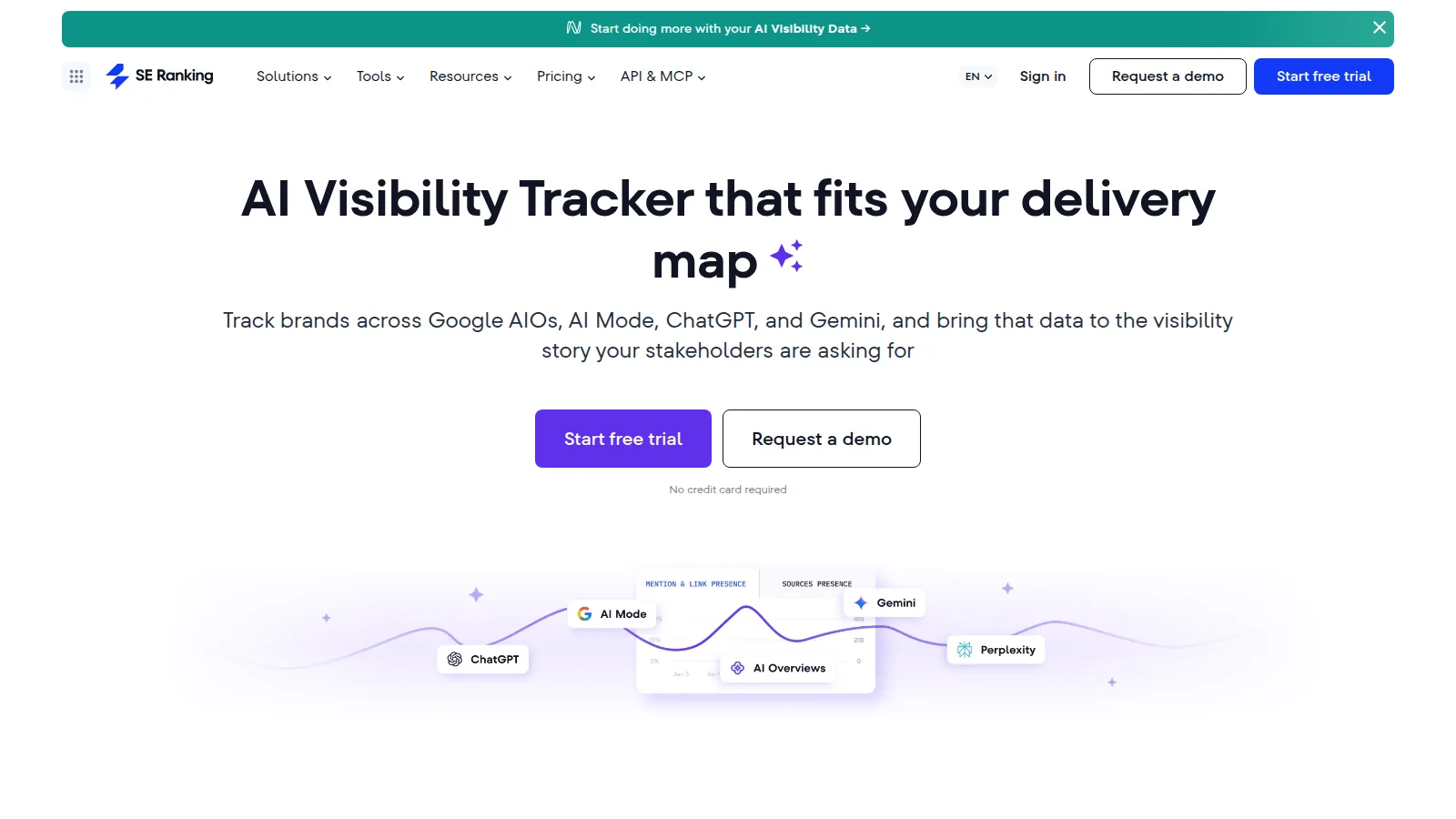 SE Ranking homepage